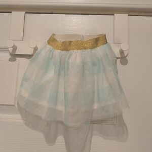 Gold and Blue Plaid Skirt
